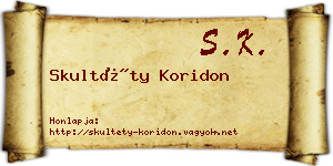 Skultéty Koridon névjegykártya